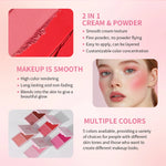 Blush Juvia's Cream Powder Matte Blush Makeup Rose Pan Long-lasting Wearing High Pigment Natural Matte Blush Duo Cosmtics