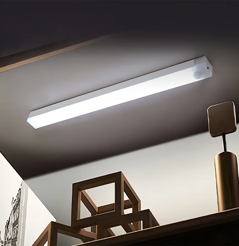 Under Cabinet Dimmable LED Motion Sensor Night Light USB Charging Magnetic Induction Lamp for Bedside, Wardrobe, Stairway