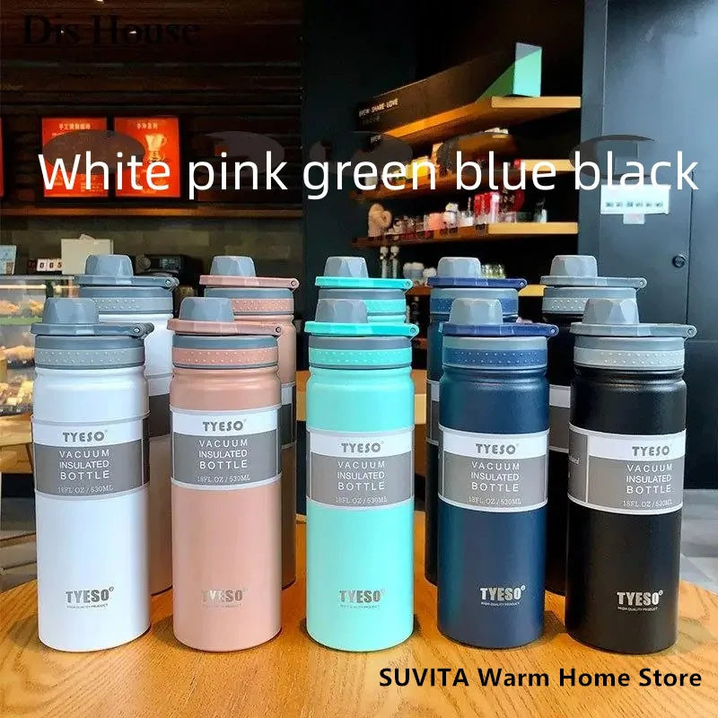 750ML Tyeso Thermos Bottle Stainless Steel Vacuum Flask Insulated Water Bottle Travel Cup For children Coffee Mug Termica