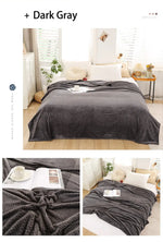 Japan Style Coral Fleece Blankets 300gsm Spring Summer Soft Fluffy Faux Fur Mink Throw Solid Sofa Cover Bedspread Plaid Blankets