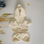 17cm Labubu Doll Black Hoodie Sweatshirt and Pants Set for Doll DIY Outfit Gift