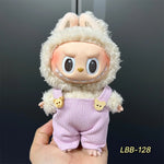 Cute Mini Plush Doll Clothes for 17cm Labubu Many Kinds of Overalls Clothes Accessories