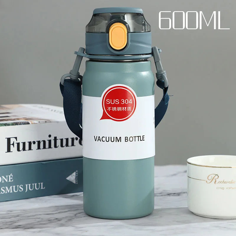 Stainless Steel Thermo Bottle Thermal Water Bottle Large Capacity Tumbler Portable Cold Hot Drinks Thermos Cup Fitness Cold Hot