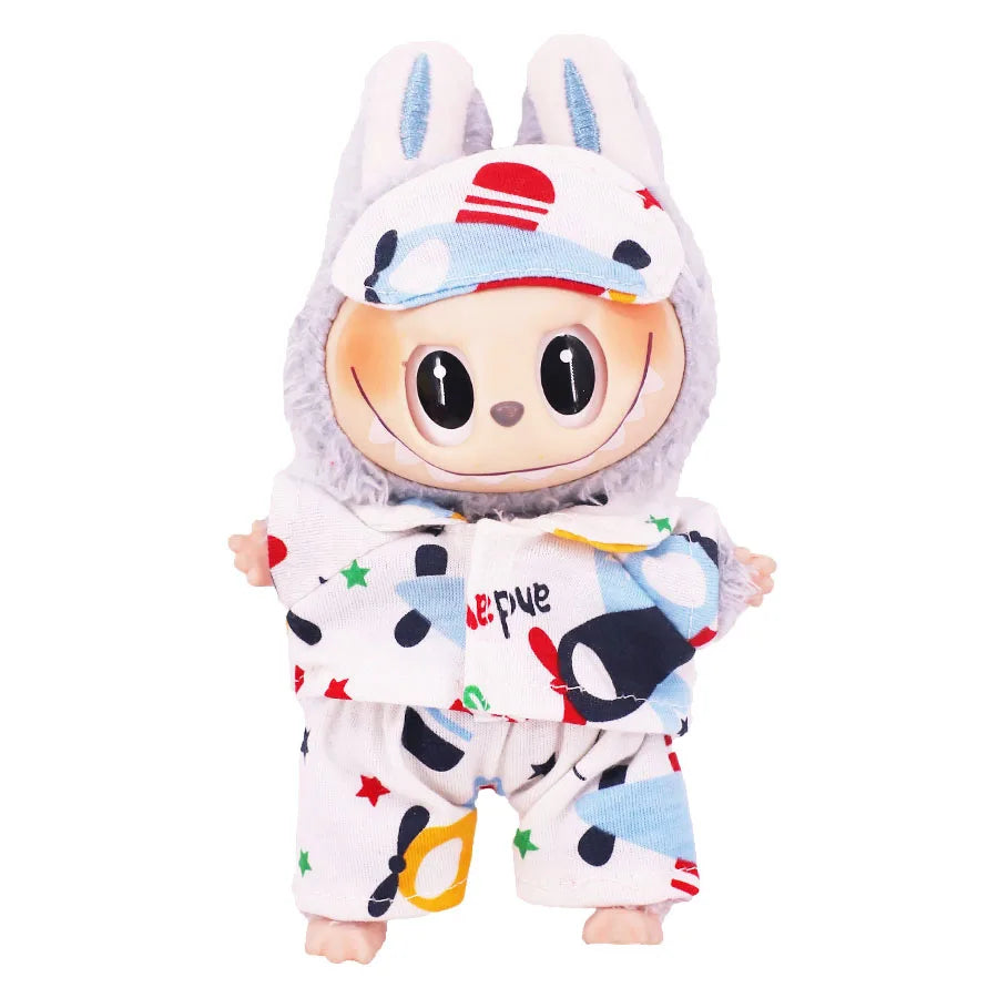 Doll Bedding Furniture For labubu 17cm Plush Doll Clothes Accessories Girl‘s Toys Birthday Christmas Gift