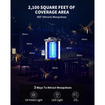 High Effective Bug Zapper Outdoor Mosquito Zapper with Dual LED Light, 4200V Fly Zapper, 15W Electric Fly Trap, IPX4 Insect Trap