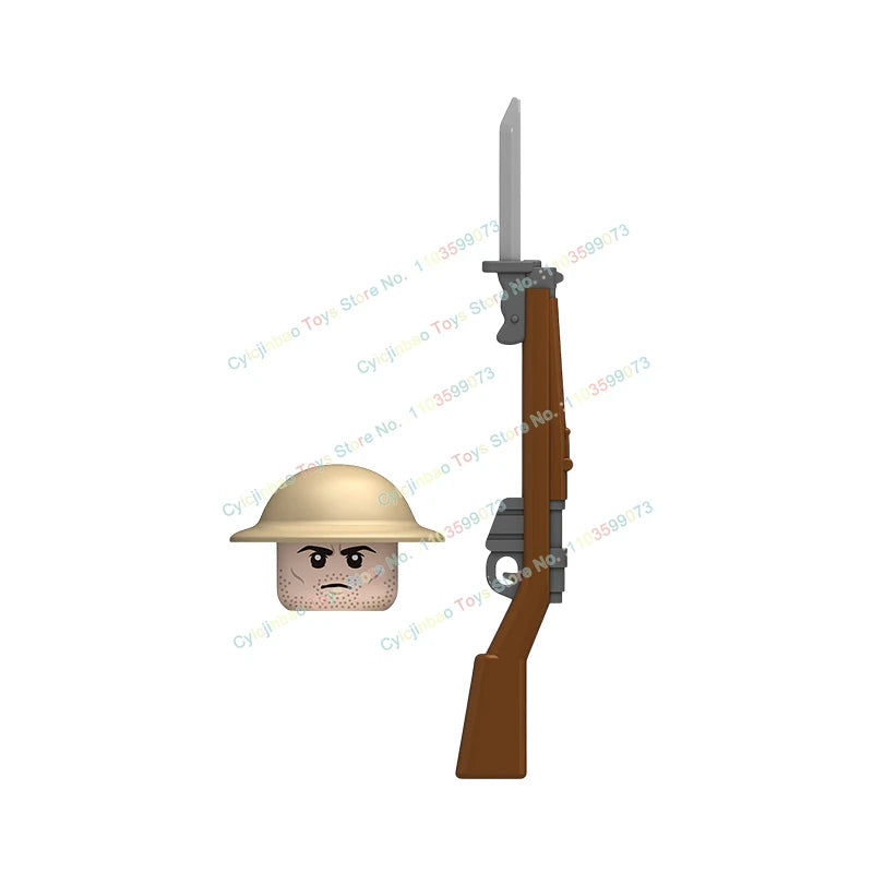 N601-650 MOC Military War Infantry Soldiers Action Figures Creative Bricks Accessories Building Blocks Children's Toys Gifts