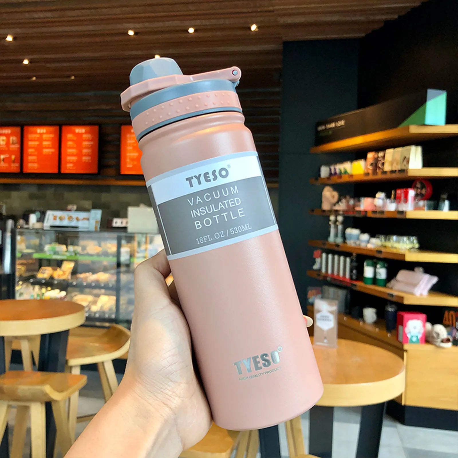 Tyeso 530/750ML Thermos Bottle Stainless Steel Vacuum Flask Travel Cup Insulated Water Bottle Sport Thermal Cup Mug Hot Cold Mug