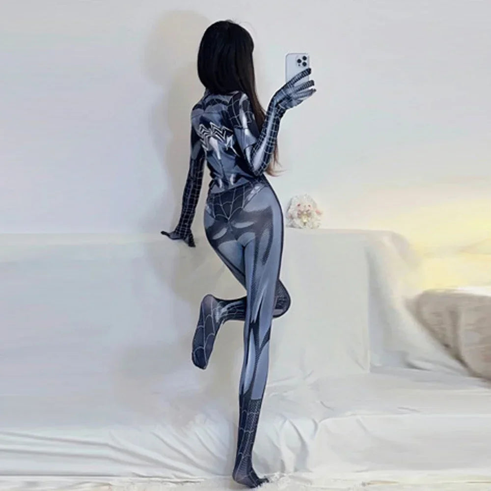 Cosplay Bodysuit Spider Super Woman Costume Halloween Suit Avenger Cosplay for Women Girl Gift Spandex Suit Carnival Party Prop