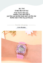 New Fashion Digital Student Transparent Electronic Watch Candy Multicolor LED Women Men Sports Waterproof Watches Clock Gift