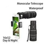 Portable Handheld 16X52 Powerful Monocular Telescope Zoom Binoculars Long Range For Outdoor Camping Bird Watching Tools