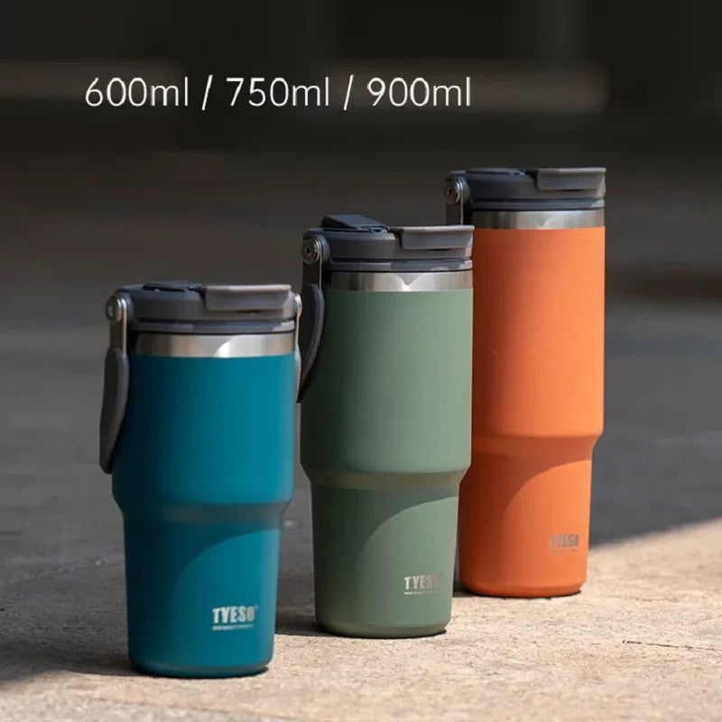 Tyeso Stainless Steel Coffee Cup Cold And Hot Double-layer Insulated Cup Tumbler Thermo Water Bottle Car Travel Mug Vacuum Cup