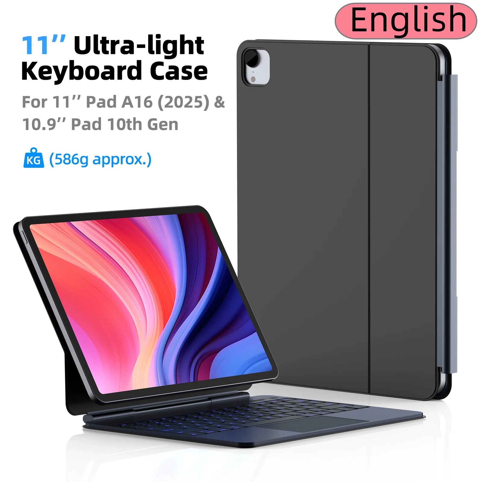 Lightweight Magic Keyboard for iPad Air 2025 Case for iPad Air 6 11 2024 Pro 13 Pro 11 2024 for iPad Pro 12.9 Air 4 5 10.9