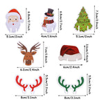 10pcs Santa Claus Snowman Tree Wine Glass 2024 Merry Christmas Decorations For Home Table Place Cards Xmas Gift New Year Party