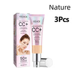 1/2/3pcs CC Cream Foundation Waterproof Brighten Moisturizing Foundation Concealer Oil-Control Sunscreen Spf 50 Makeup Product