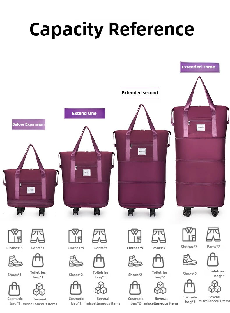 Travel Bag Backpack Large Capacity Disassembly Universal Wheel Storage Bag Luggage  Portable Double-layer Checked Bag with Wheel