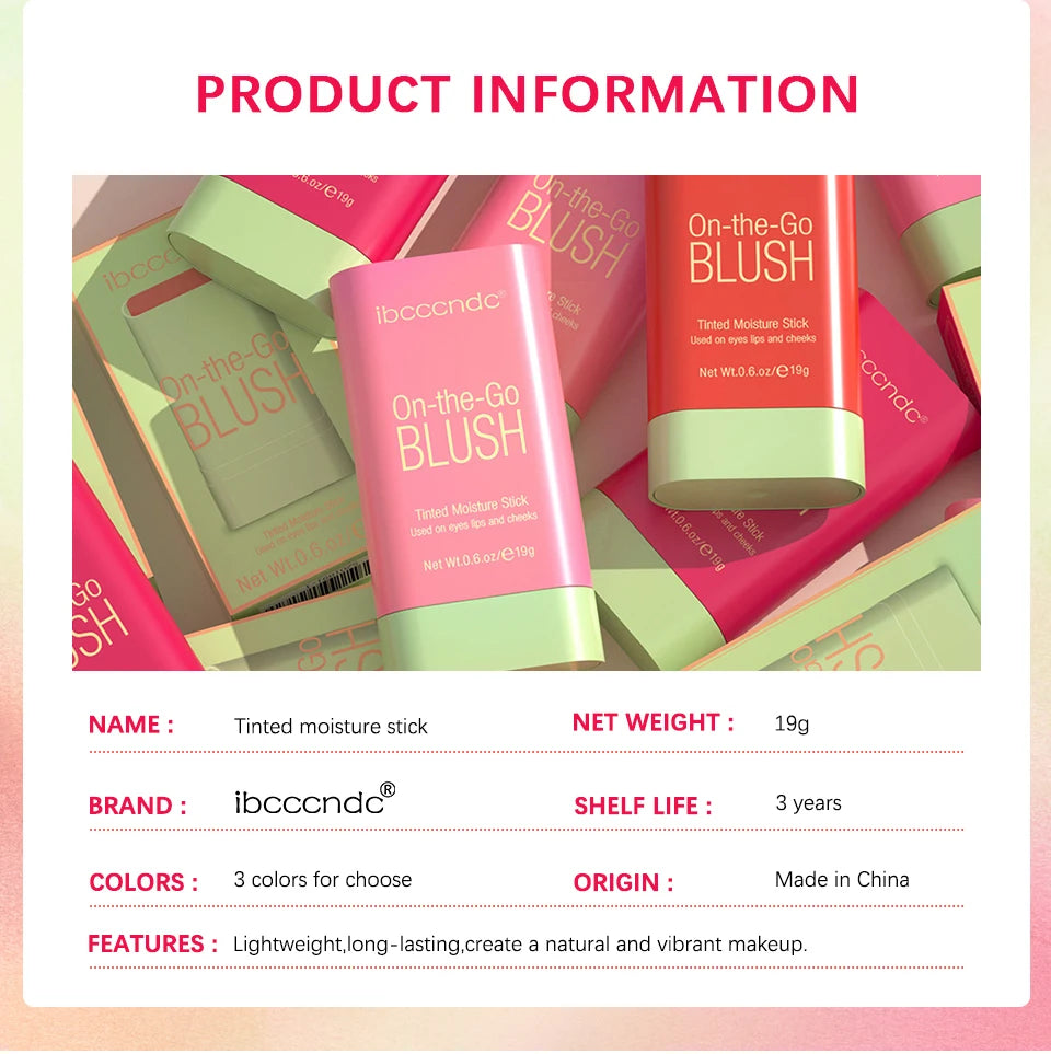 pixiBlush Cosmetic Blush Makeup Products Make Up Blusher Cosmetics Pink Blush in Bar Korean Palette Long lasting Matte Stick