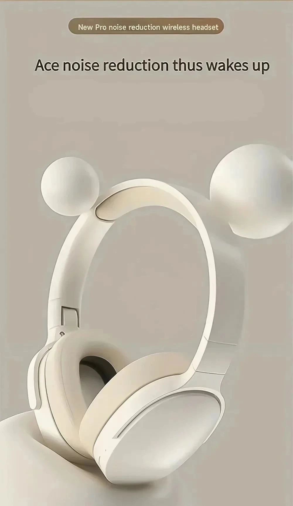 Xiaomi New Fashion Wireless Bluetooth Headphones Over Ear 9D HIFI Stereo Headsets True Sports With Earphones TF/AUX Music Player