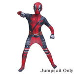 New Movie Character Role Play Costume Superhero Deadpool Costume Mask Sword Bag Suits Halloween Party Cosplay Jumpsuit 3D Style