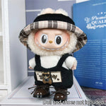 Suspenders Suit For 17cm Labubu Doll Clothes All-match Colour Outfit Doll Accessories Fashion Design Lovely Little Bear Star