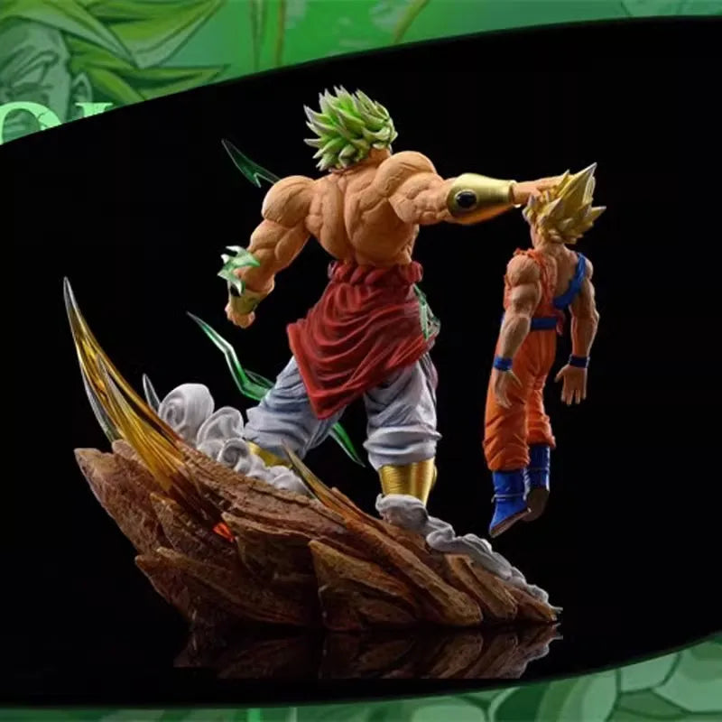 Broli Vs Goku Anime Figure Dragon Ball Broli 28cm Figurine Pvc Statue Model Doll Desk Decoration Collectible Toys Christmas Gift