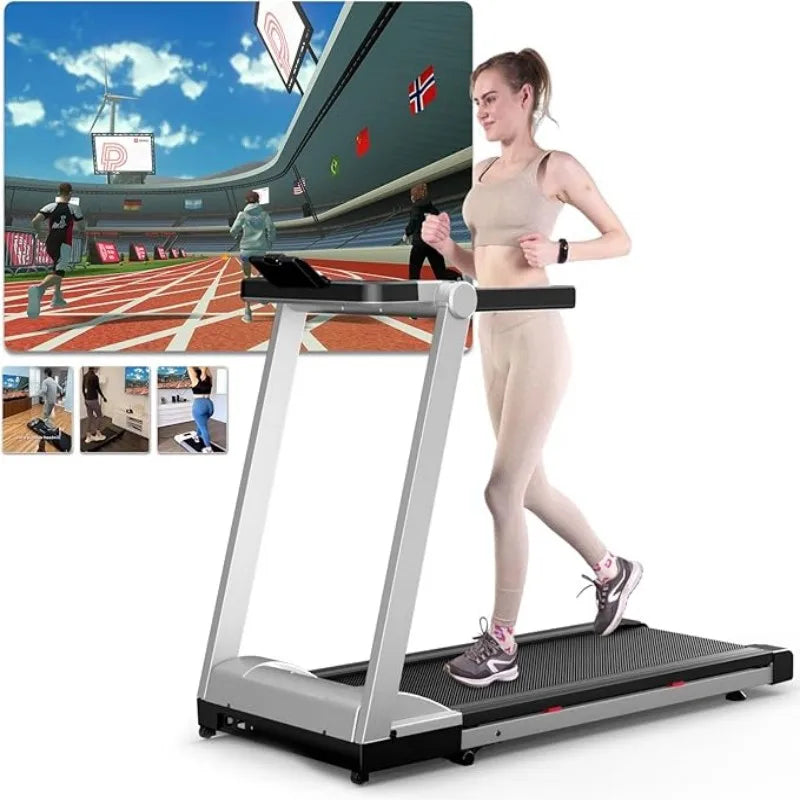 Superun Raceable Treadmill for Home, Walk Treadmill with 6% Incline 158 kg Weight Capacity