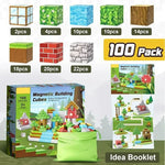 Magnetic Building Blocks Mine World Magnet Cube Set for Boy Girl Kid Age 3+ DIY Model Children STEM Educational Sensory Toy