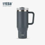 Tyeso 900/1200ML Tumbler Bottle Stainless Steel Car Mug With Handle Straw Thermal Iced Travel Vacuum Insulated Coffee Hot Cup