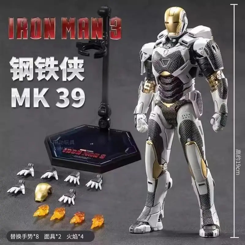 Hot Mk47 Mk41 Mk16 Iron Man Collectible Action Figure Toy Model For Boys Birthday Gift Movable Parts Robot Figurine Plaything