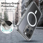 Luxury Magnetic Wireless Charge For Magsafe Case for iPhone 16 15 14 13 12 11 Pro XR XS Max 7 8 Plus Back Cover Transparent Case