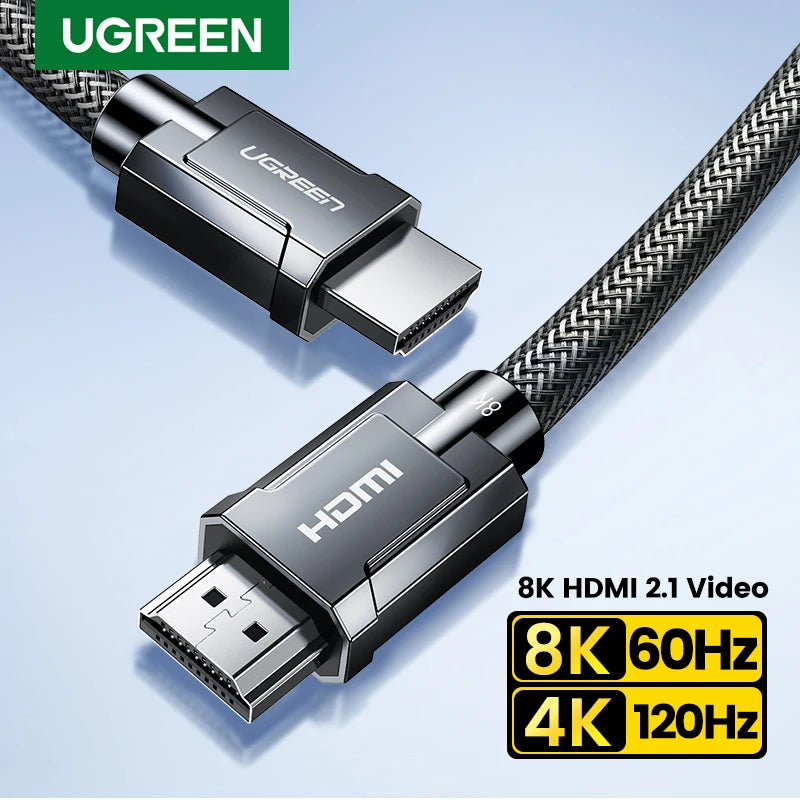 UGREEN HDMI 2.1 Cable 8K 60Hz 48Gbps Earc Ultra High-Speed HDMI-Compatible Cable for Xiaomi TV Box Laptop Projector PS4 PS5