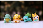 8PCS Pokemon Mini Figures Toys Pikachu Psyduck Squirtle Bulbasaur Miniature Cake Succulents Ornaments Figure Props