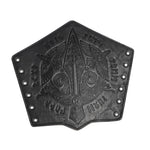 Medieval PU Leather Gauntlet Wristband Medieval Arm Bracers Punk Bracer Wrist Guards for Halloween Warrior Knight Photo Props