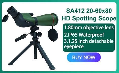 Svbony SV28plus 50/60/70mm Spotting Scope Zoom Telescope Powerful Long Range PORRO Prism Suit for Archery Target Shooting