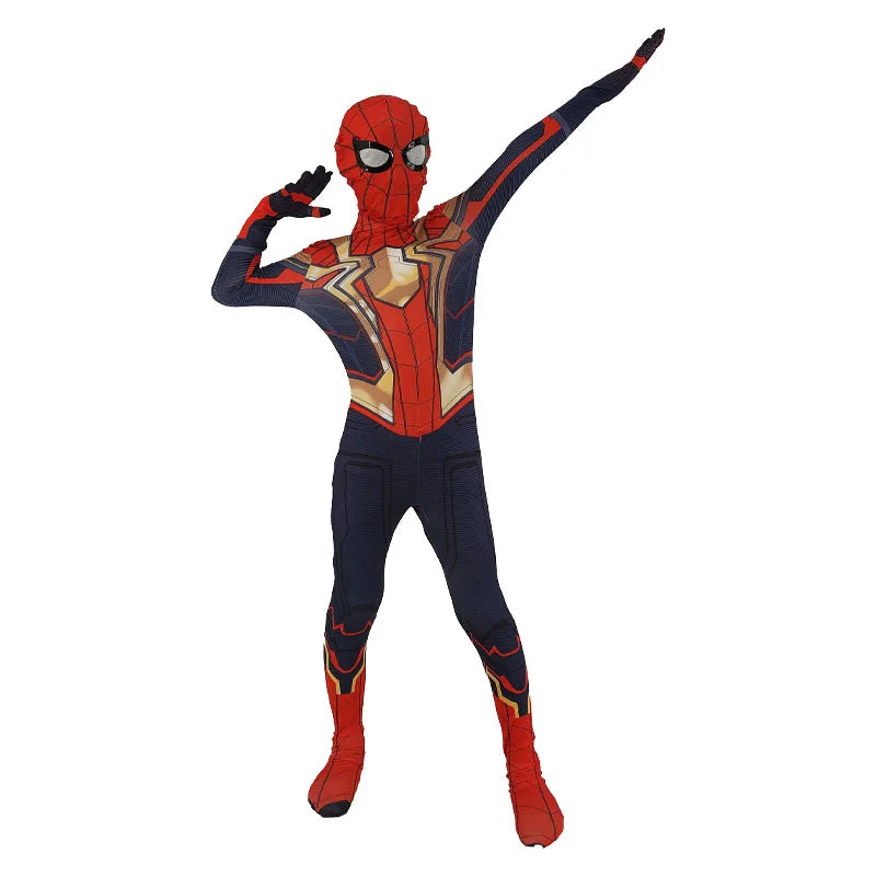Spiderman Cosplay Fantasy Costumes Jumpsuit for Boys Girls Miles Morales Superhero Halloween Carnival Zentai Bodysuit