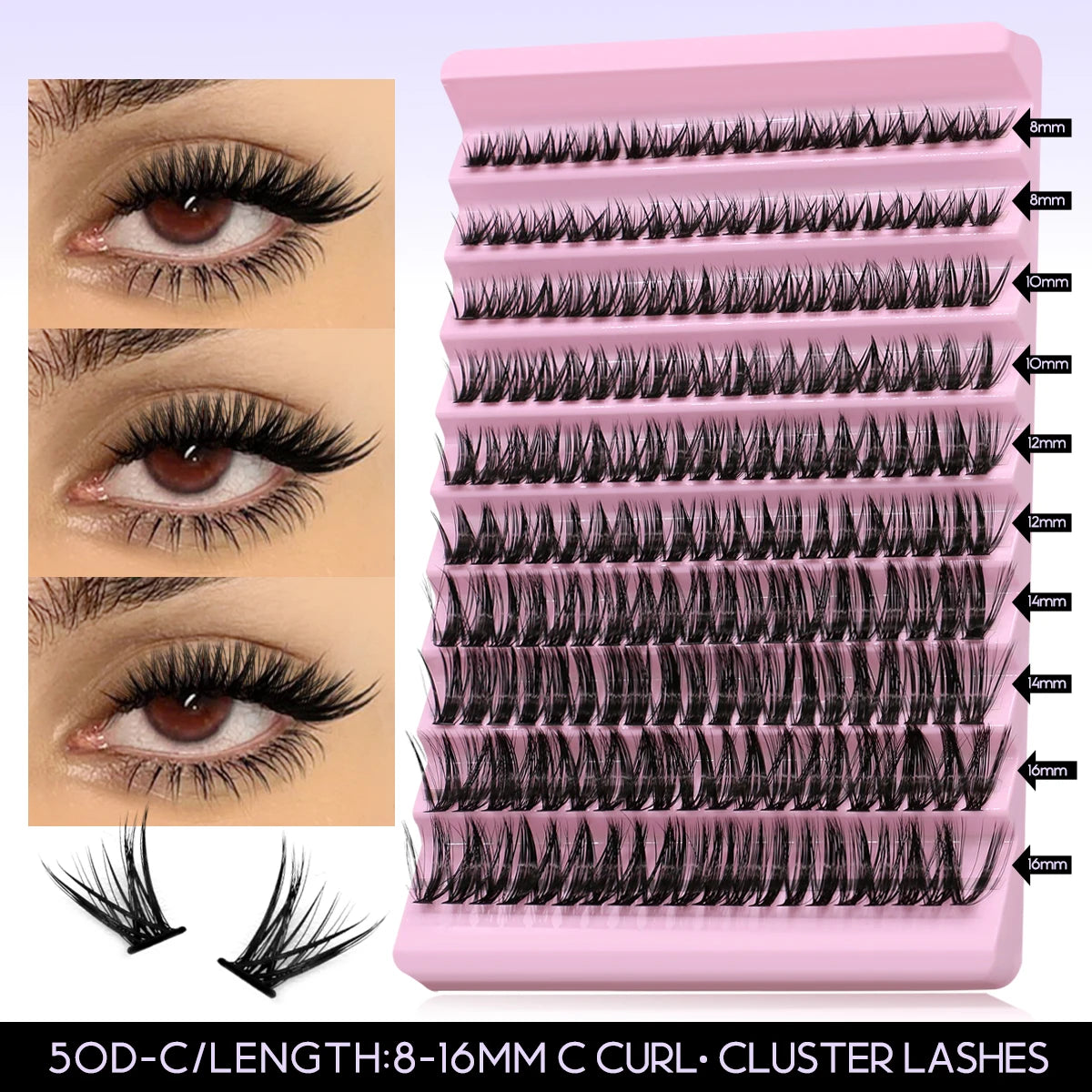 DIY Lash Extension Kit Individual Eyelash Extension Kit Cluster Lashes Kit Lash Glue Remover for Eyelash Extensions Makeup