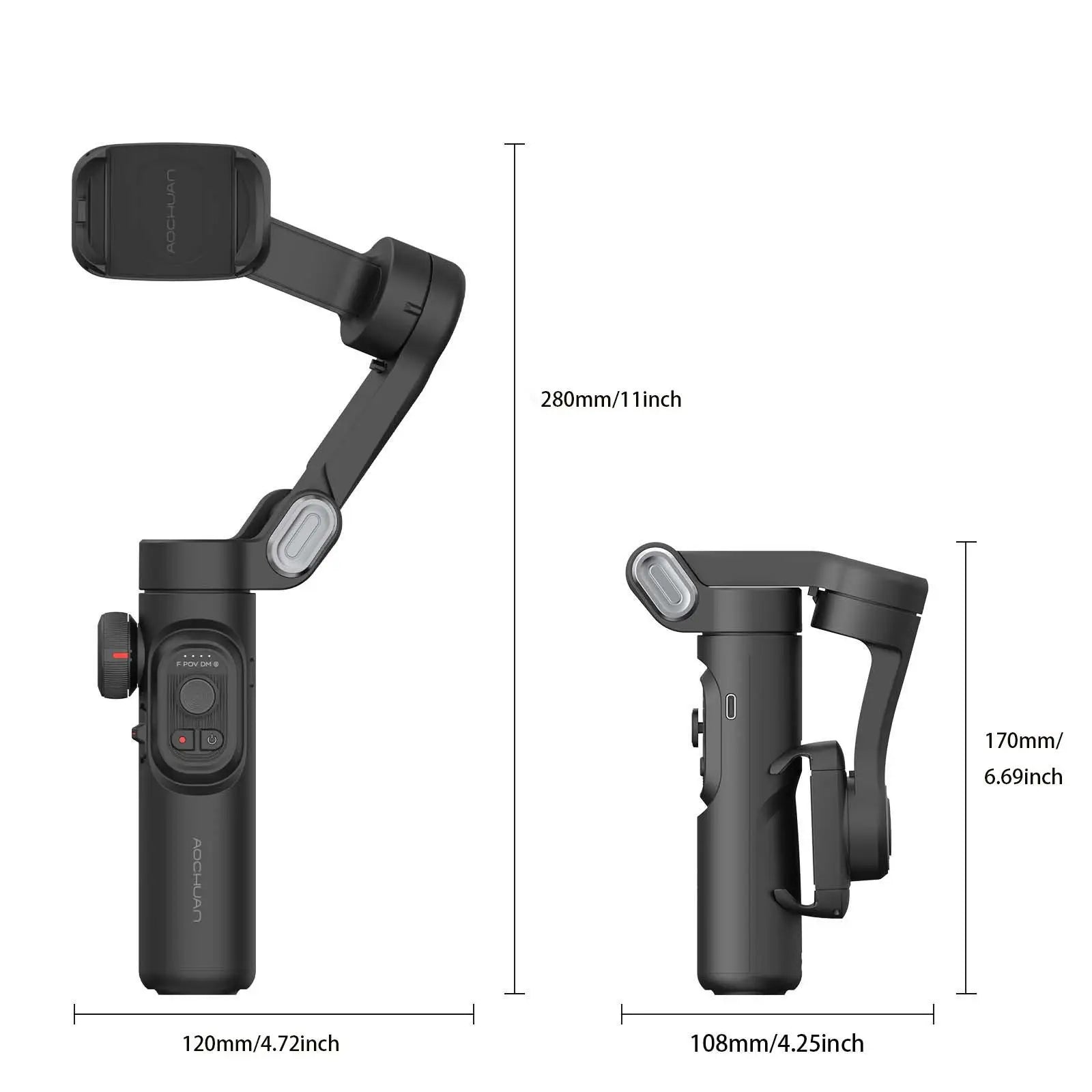 Smart XE 3-Axis Smartphone Gimbal Stabilizer with Fill Light