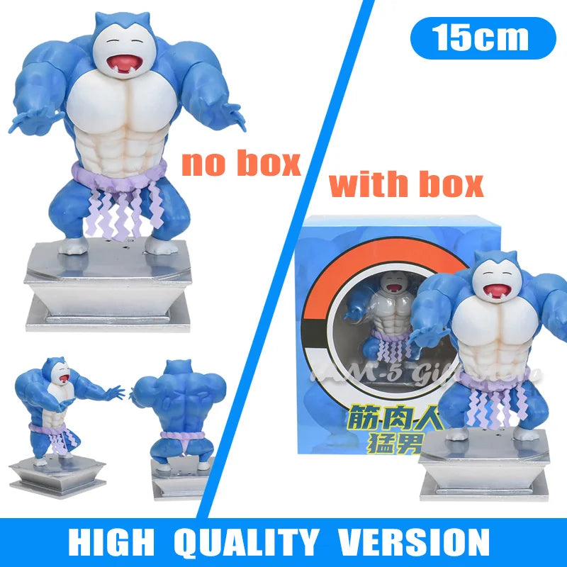 Pokemon Toys GYM Figurines Cartoon Fitness Muscle Man Action Figure Charmander Bulbasuar Squirtle Gengar Fit Model Anime Toys