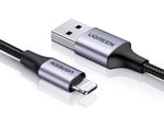 UGREEN MFi USB Cable for iPhone 14 13 12 Pro Max 2.4A Fast Charging Lightning Cable for iPad Mini Phone Data Cable