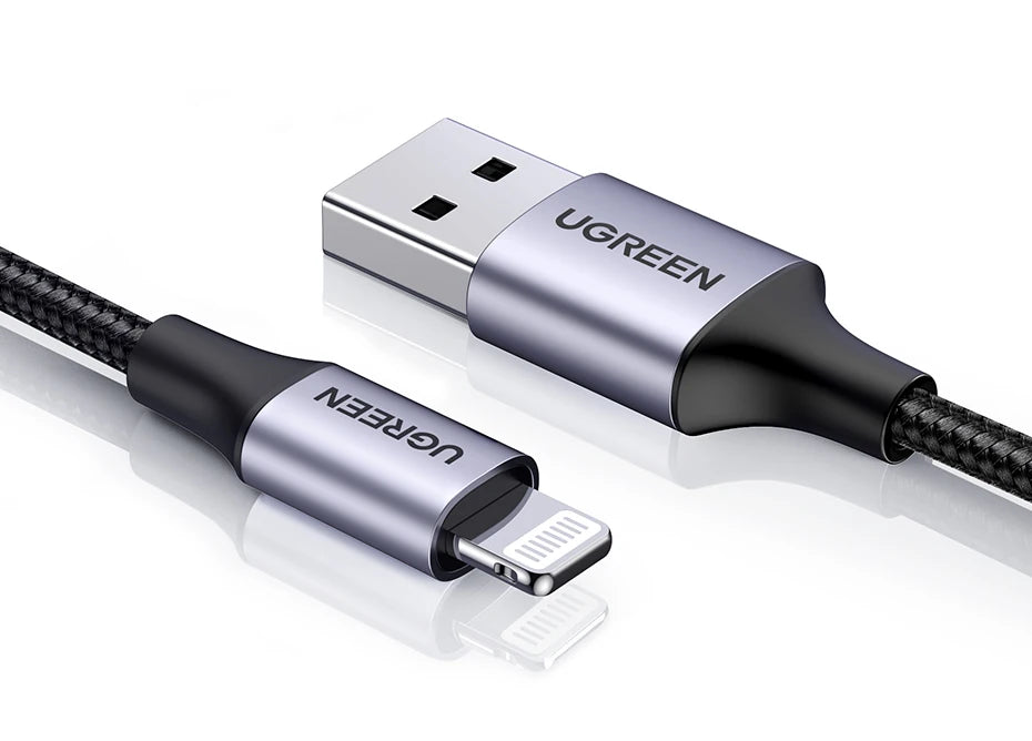 UGREEN MFi USB Cable for iPhone 14 13 12 Pro Max 2.4A Fast Charging Lightning Cable for iPad Mini Phone Data Cable