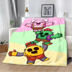 Sleepy Sandy Leon Spike Printed Blanket Picnic Blankets Warm Blanket Soft and Comfortable Blanket Home Travel Birthday Gift