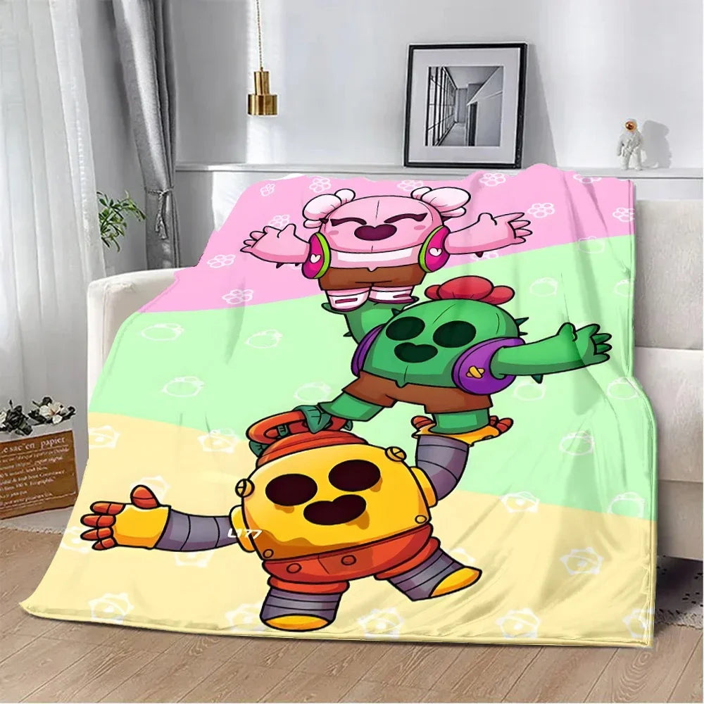 Sleepy Sandy Leon Spike Printed Blanket Picnic Blankets Warm Blanket Soft and Comfortable Blanket Home Travel Birthday Gift