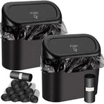 Car Trash Can (with Lid) Contains 60 (300) Garbage Bags, Small Car Trash Can, Leak-proof Mini Car Accessories