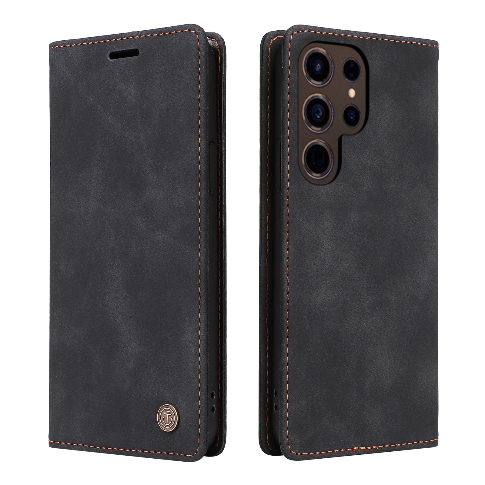 Ultrathin Leather Flip Case For Samsung Galaxy S25 S24 S23 FE S22 Ultra S21 S20 Plus S10 Note 20 5G Business Wallet Phone Cover