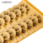 YSDO Half Eyelashes 3/10 pairs Natural Full False Eyelashes 3d Lashes  Cat Eye Fake Eyelashes Extension Faux Cils Makeup Tools