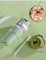 20oz/30oz Thermal Water Bottle With Straw Stainless Steel Car Coffee Mug Keeps Cold and Heat Thermal Mug Tumbler Vacuum Flasks