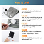 60x30CM Heating Pad 10 Levels Constant Temperature 4 Modes Timing Hot Blanket Keep Legs Abdomen Hands Body Warming Thermal Mat