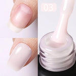 BORN PRETTY Milky Pink Rubber Base Gel Nail Polish Glitter 15ml Semi-Permanent Varnish Soak Off Self Leveling UV LED Gel