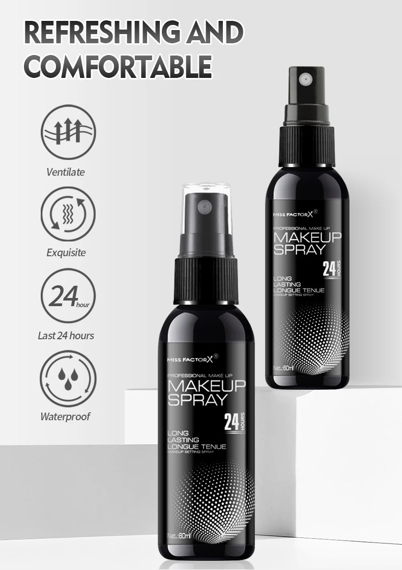 Black Polka Dot Setting Spray 60ml for face, long-lasting, anti-smudge-proof and 16 hours of makeup off wear natural finish