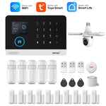 MULO Alarm System For Home Burglar Security 433MHz GSM  Home alarm Wireless PG103 WiFi Alarma Tuya Smart App Work With Alexa