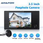 Awapow 3.5 Inch Doorbell Peephole Viewer Digital Door Camera 120° LCD 2 Million HD Pixels Cat Eye Door Bell Outdoor Monitor